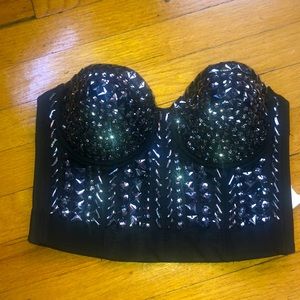 Bedazzled Bustier Top